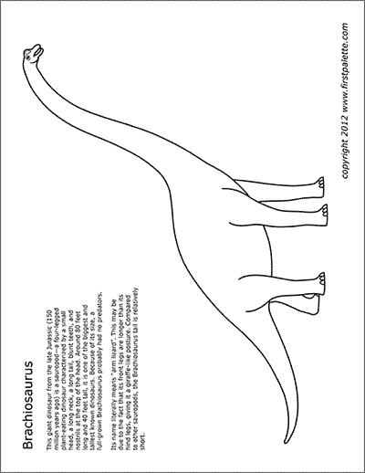 Printable Brachiosaurus Coloring Page
