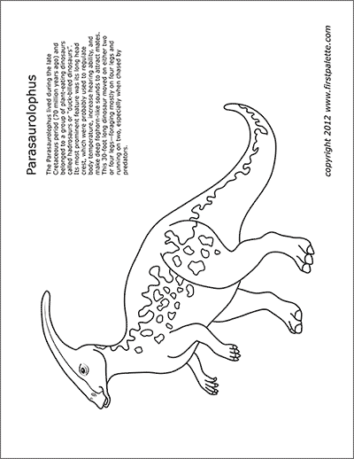 Printable Parasaurolophus