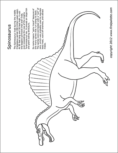 spinosaurus coloring page printable