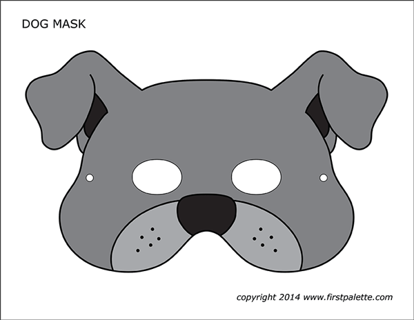 Dog or Puppy Masks | Free Printable Templates & Coloring Pages