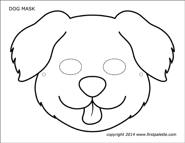 Dog or Puppy Masks | Free Printable Templates & Coloring Pages