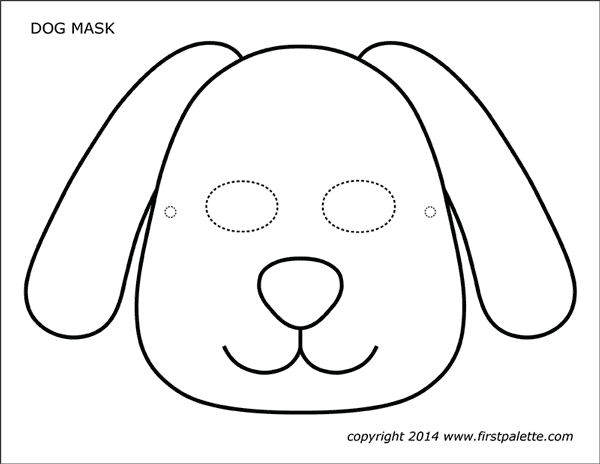 Dog Or Puppy Masks Free Printable Templates Coloring Pages 
