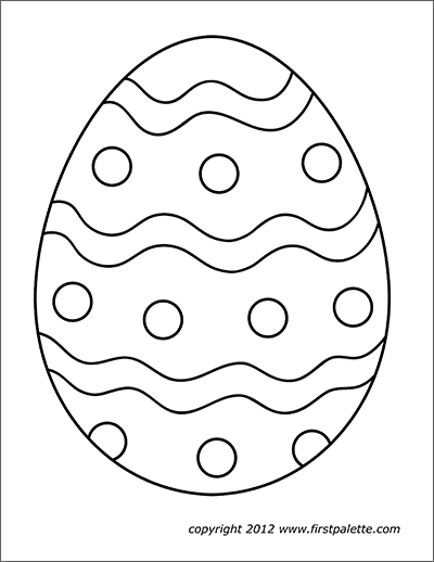 Printable Large Easter Egg 1