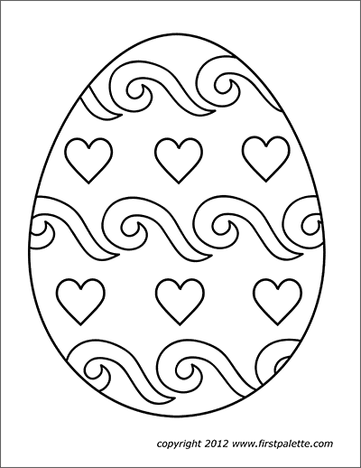 Printable Large Easter Egg 5