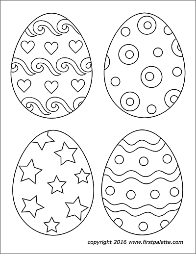Easter Eggs Free Printable Templates Coloring Pages FirstPalette
