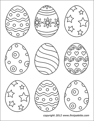 Easter Egg Designs Coloring Pages