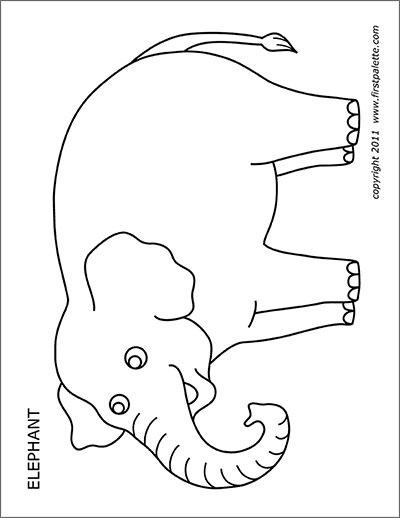 Printable elephant