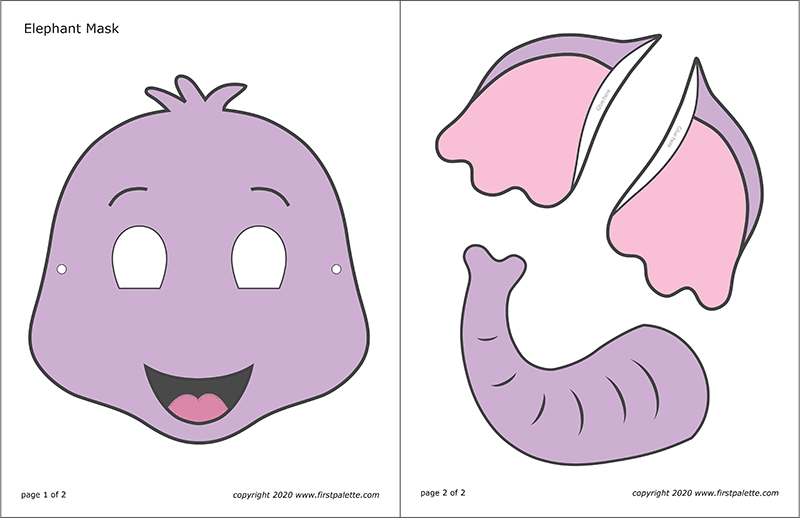 Download Elephant Mask | Free Printable Templates & Coloring Pages ...