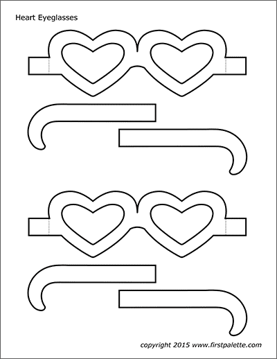 Printable Heart-Shaped Eyeglasses