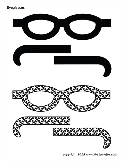 Lappe indad landmænd Eyeglasses Templates | Free Printable Templates & Coloring Pages |  FirstPalette.com