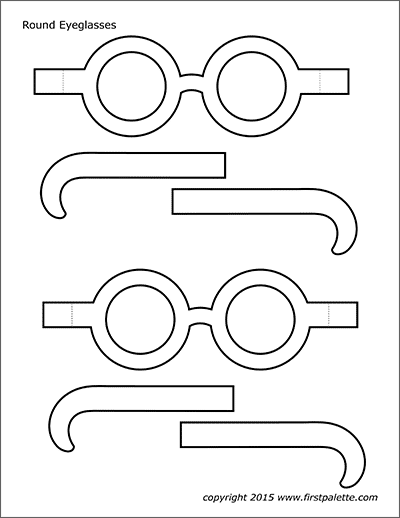 Cat Eye Glasses Template