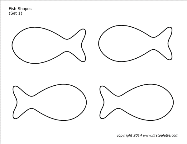 Printable Fish Shapes - Set 1