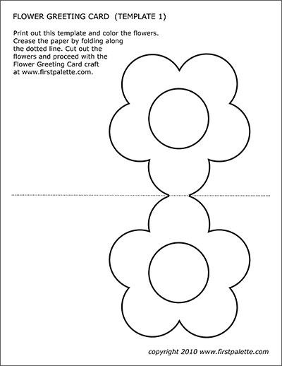 Printable Flower Greeting Card 1