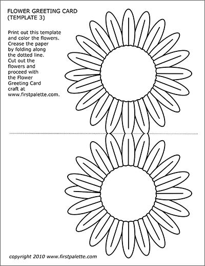 Printable Flower Greeting Card