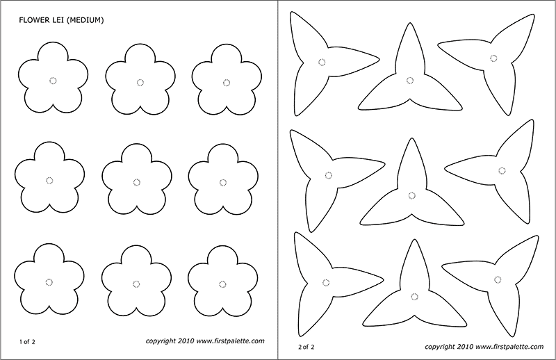 Flower Lei Templates | Free Printable Templates & Coloring Pages | FirstPalette.com