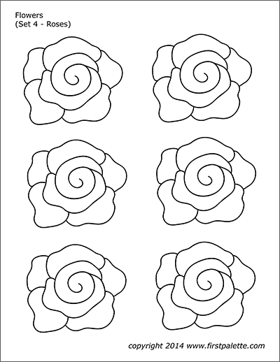 Flowers | Free Printable Templates & Coloring Pages | FirstPalette.com