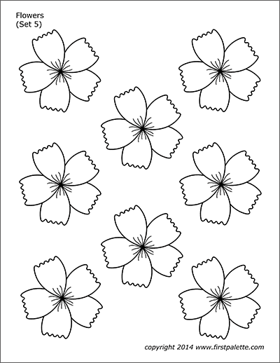 Flowers Free Printable Templates Coloring Pages Firstpalette Com