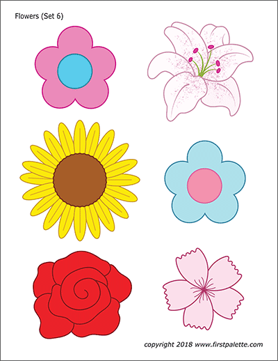 Free Printable Small Flower Template Flower Template For Children s 