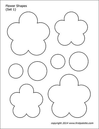 Flower Shapes Free Printable Templates Coloring Pages Firstpalette Com