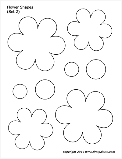 Printable Flower Shapes - Set 2