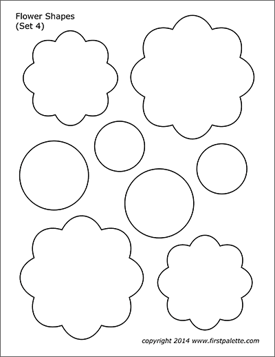 Printable Flower Shapes - Set 4