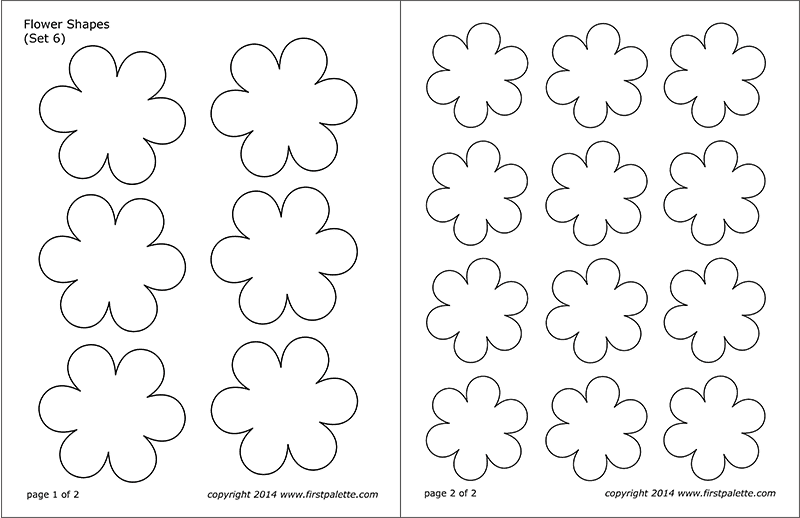 flower shapes free printable templates coloring pages firstpalette com