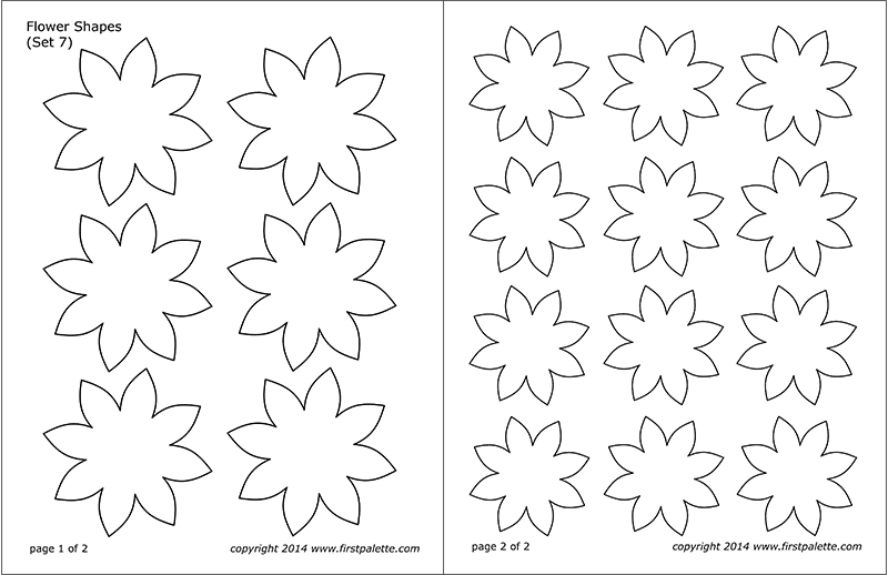 Printable Flower Petal Template Pattern from www.firstpalette.com