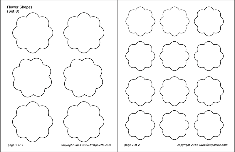 Flower Shapes Free Printable Templates Coloring Pages 