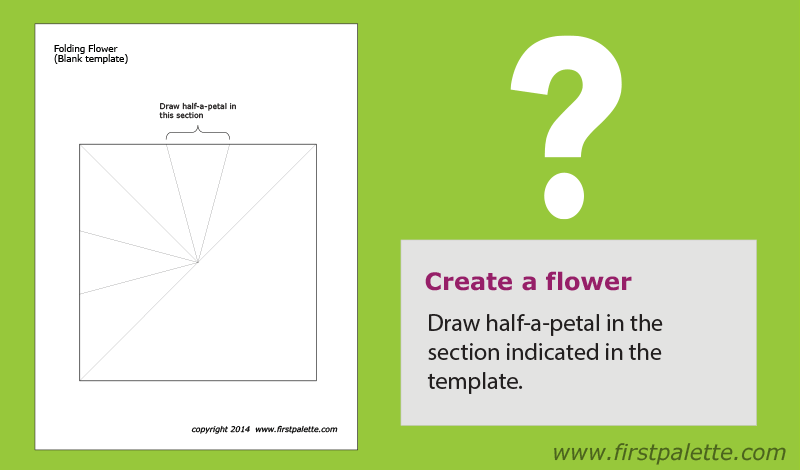 Printable Folding Flower - Blank Template