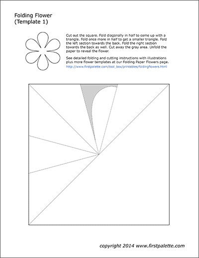 Printable Folding Flower Templates