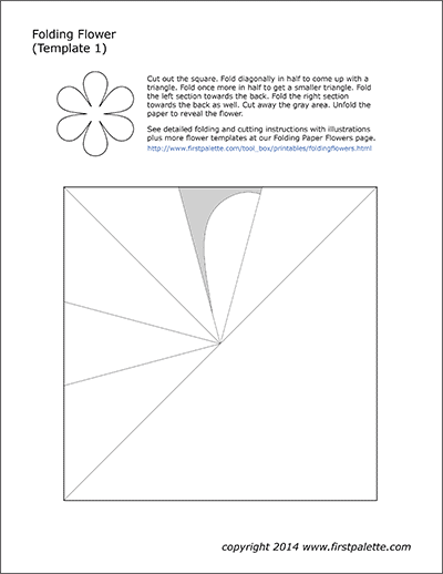 Printable Folding Flowers