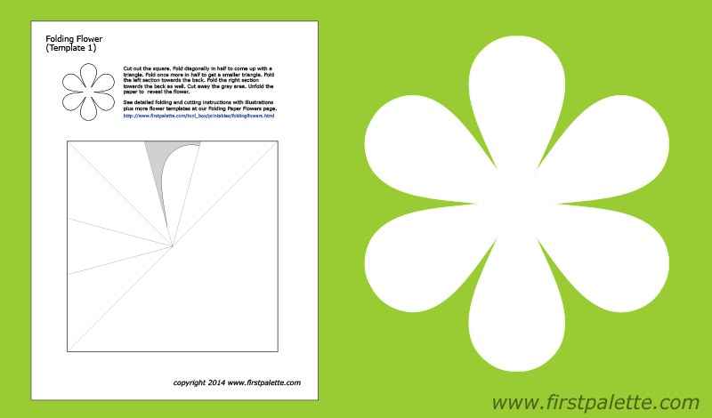 Folding Flower Templates | Free Printable Templates & Coloring Pages | FirstPalette.com