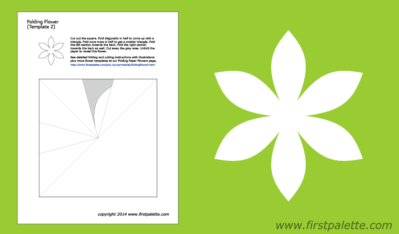 Printable Folding Flower - Template 2