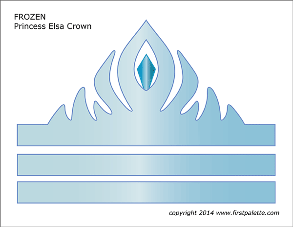 Couronne en papier – Printable crown Frozen blue – Papier Bonbon