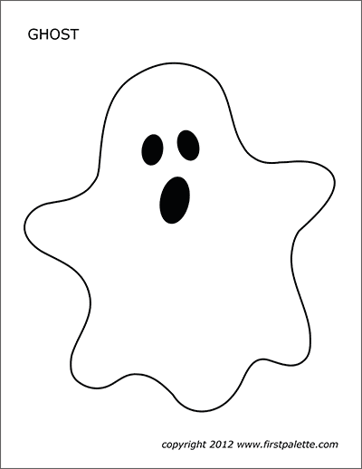 Ghosts | Free Printable Templates & Coloring Pages | FirstPalette.com