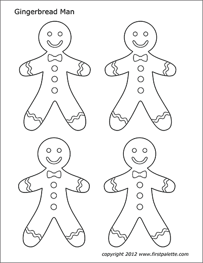 Gingerbread Man Coloring Page Pdf