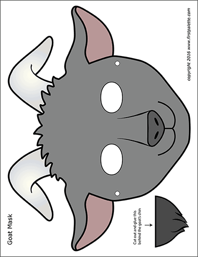 Printable Goat Masks