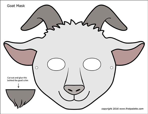 Goat Mask Printable Printable Templates