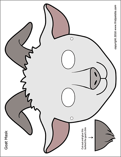 Printable Goat Masks