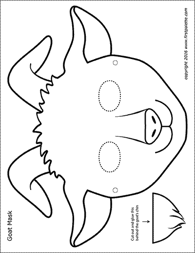 Printable Goat Masks