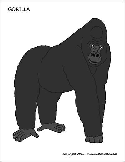 Gorilla | Free Printable Templates & Coloring Pages 