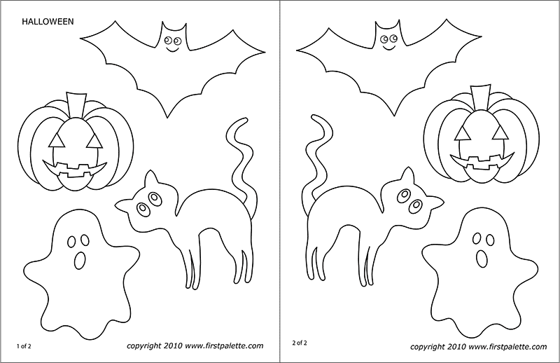 Halloween Characters | Free Printable Templates & Coloring Pages