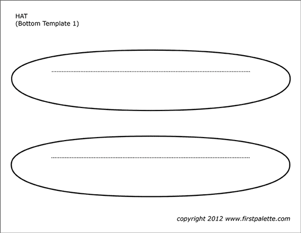 Printable Hat Bottom - Template 1