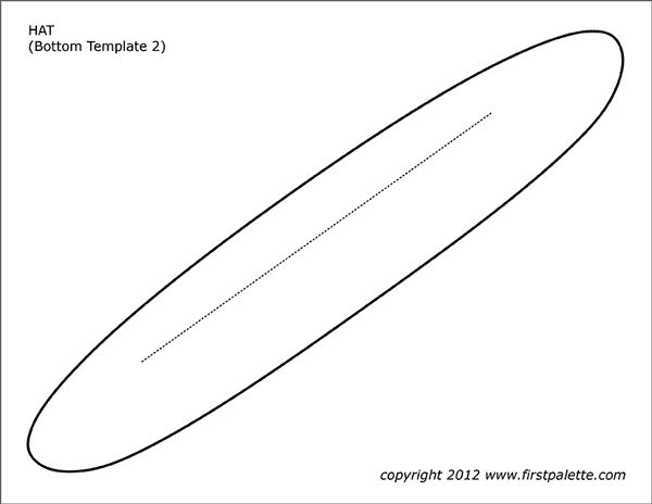 Printable Hat Bottom - Template 2