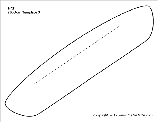 Printable Hat Bottom - Template 3