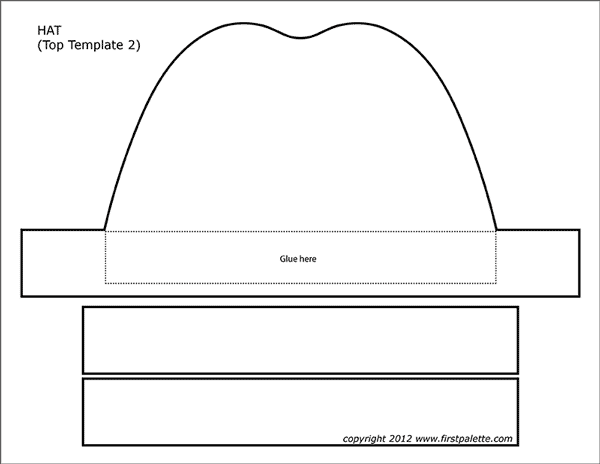 Printable Hat Top - Template 2