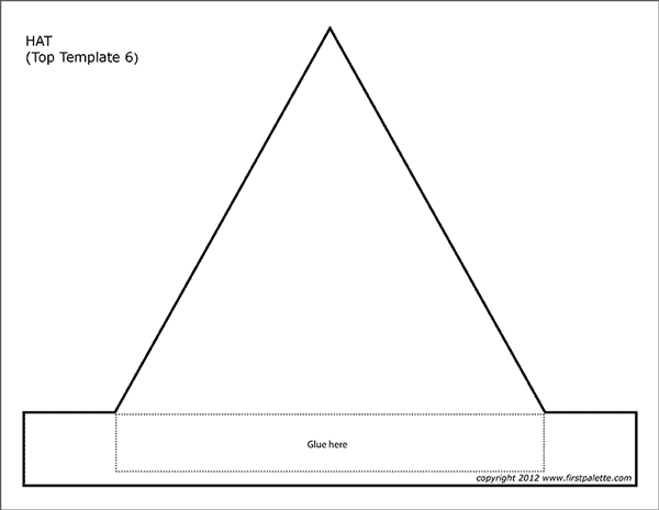 Printable Hat Top - Template 6