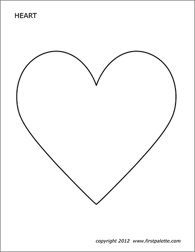 Heart Outline  Free Printable Heart Shapes and Templates