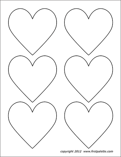 Free Large, Medium, and Small Heart Stencils (Printable PDFs) in 2023