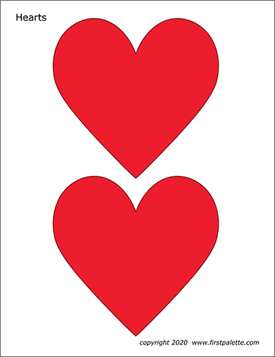 Printable Red Hearts - Set 2